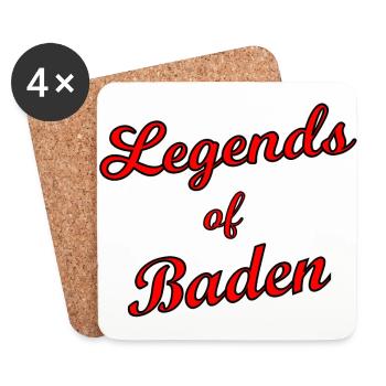 Die badischen Legenden - Untersetzer (4er-Set) - Weiß - Vorne