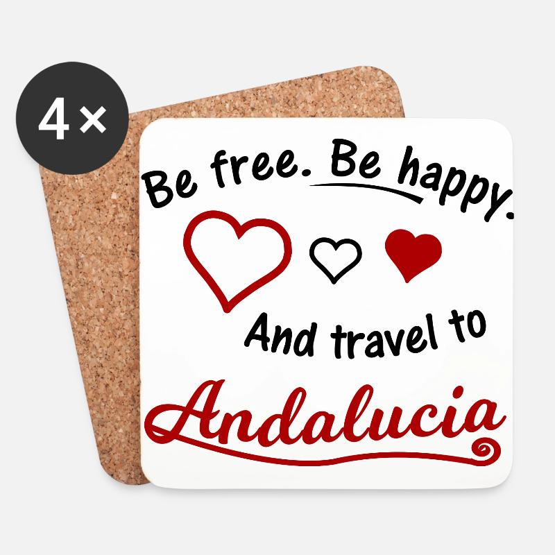 Andalusien in Süd Spanien - Untersetzer (4er-Set) - Weiß