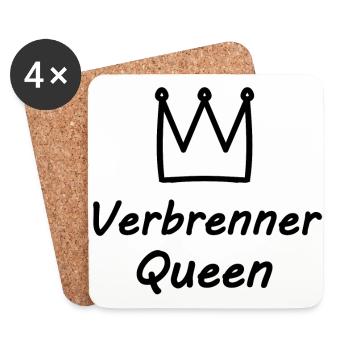 La reine de l’automobile - Dessous de verre (lot de 4) - blanc - Devant