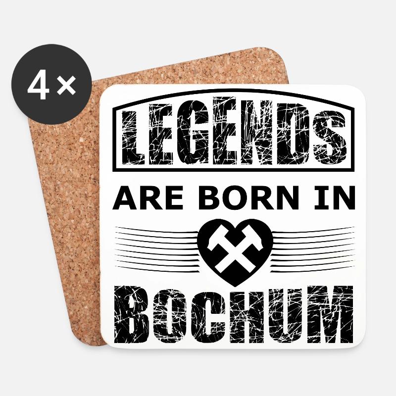 Die Helden aus Bochum - Untersetzer (4er-Set) - Weiß