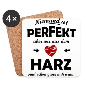 Die Heimat im Harz - Untersetzer (4er-Set) - Weiß - Vorne