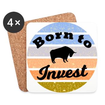 Investisseurs et capitalistes - Dessous de verre (lot de 4) - blanc - Devant