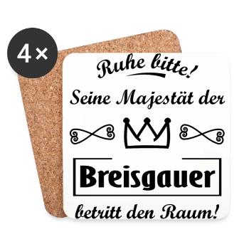 König aus dem Breisgau - Untersetzer (4er-Set) - Weiß - Vorne