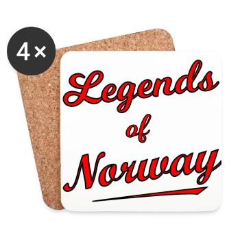 Les Norvégiens sauvages - Dessous de verre (lot de 4) - blanc - Devant