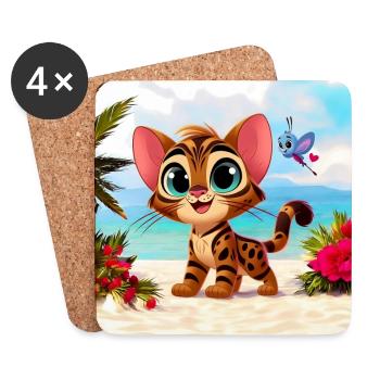 Bengal 21 - Coasters (set of 4) - white - Front