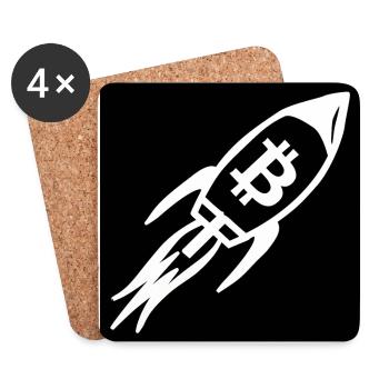 The Bitcoin Moon Project - Coasters (set of 4) - white - Front