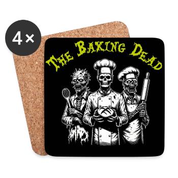 Cuisson des morts - backende Zombies - Dessous de verre (lot de 4) - blanc - Devant