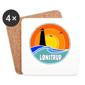 Phare de Lönstrup, Danemark - Dessous de verre (lot de 4) - blanc - Devant