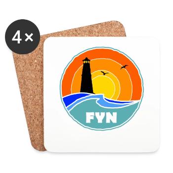 Fyn Lighthouse Denmark - Coasters (set of 4) - white - Front