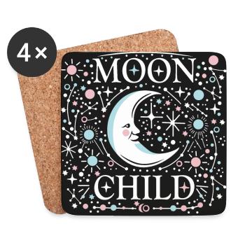 Fille de la Lune - Dessous de verre (lot de 4) - blanc - Devant