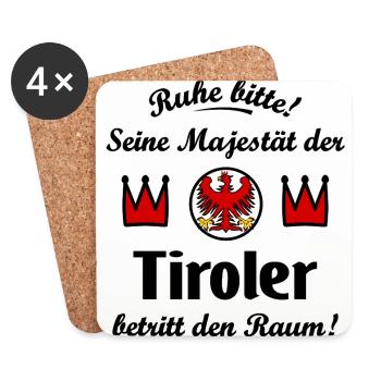 His Majesty from Tyrol - Coasters (set of 4) - white - Front