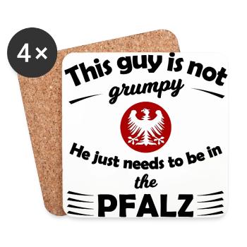 Lieber in der Pfalz - Untersetzer (4er-Set) - Weiß - Vorne
