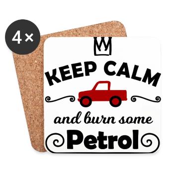 Drive your combustion engine - Coasters (set of 4) - white - Front