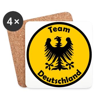 Das deutsche Team - Untersetzer (4er-Set) - Weiß - Vorne