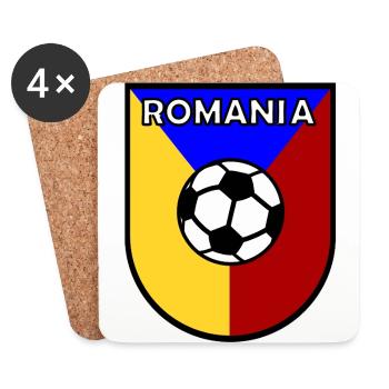 Das rumänische Fußball Team - Untersetzer (4er-Set) - Weiß - Vorne