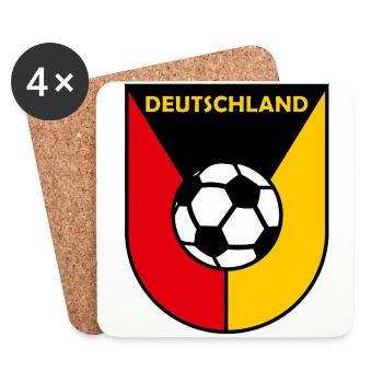 Der König Fußball - Untersetzer (4er-Set) - Weiß - Vorne