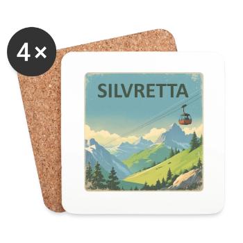 Silvretta - Dessous de verre (lot de 4) - blanc - Devant