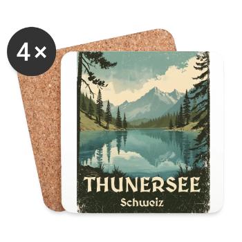 Thunersee - Untersetzer (4er-Set) - Weiß - Vorne
