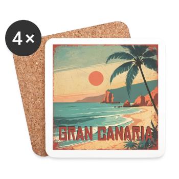 Gran Canaria - Coasters (set of 4) - white - Front