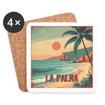 La Palma - Dessous de verre (lot de 4) - blanc - Devant