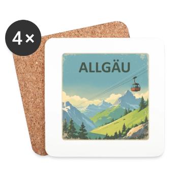 Allgäu Allgäu - Untersetzer (4er-Set) - Weiß - Vorne