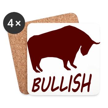 The Bull Investor - Coasters (set of 4) - white - Front