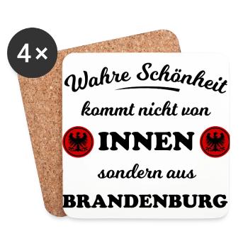 Die Schönheit aus Brandenburg - Untersetzer (4er-Set) - Weiß - Vorne