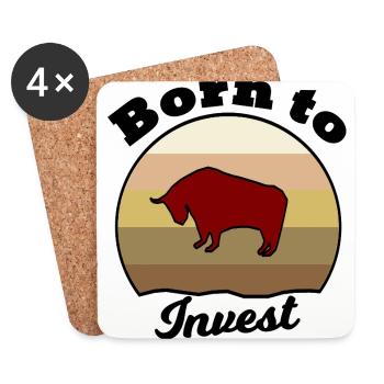 The stock market millionaire - Coasters (set of 4) - white - Front
