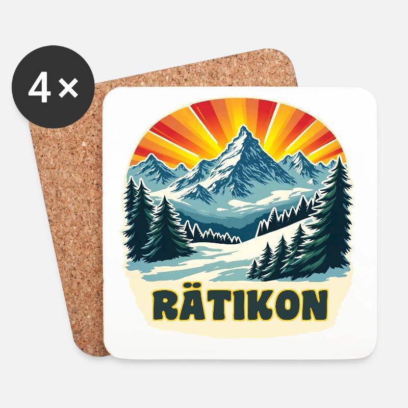 Raetikon Rätikon - Untersetzer (4er-Set) - Weiß