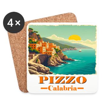 Pizzo Calabria orange - Coasters (set of 4) - white - Front