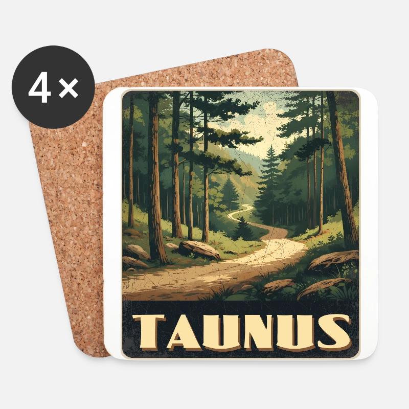 Taunus - Untersetzer (4er-Set) - Weiß