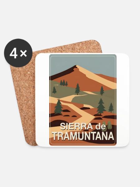 Sierra de Tramuntana - Untersetzer (4er-Set) - Weiß