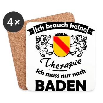 Die Badner Therapie - Untersetzer (4er-Set) - Weiß - Vorne
