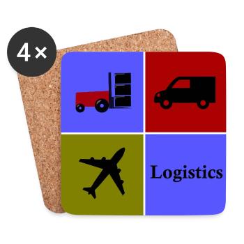 Transport and Logistics Company - Coasters (set of 4) - white - Front