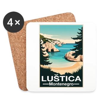 Lustica Montenegro - Coasters (set of 4) - white - Front