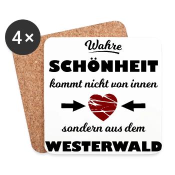 Schönheit im Westerwald - Untersetzer (4er-Set) - Weiß - Vorne