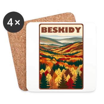 Beskydy Mountains Poland - Coasters (set of 4) - white - Front