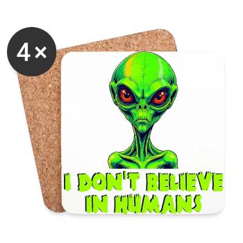 Alien hell - Untersetzer (4er-Set) - Weiß - Vorne