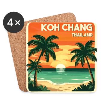 Koh Chang Thailand - Untersetzer (4er-Set) - Weiß - Vorne