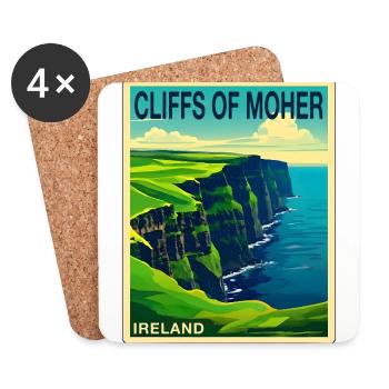cliffs of moher Ireland - Coasters (set of 4) - white - Front
