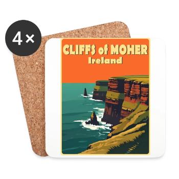 cliffs of moher Ireland - Coasters (set of 4) - white - Front