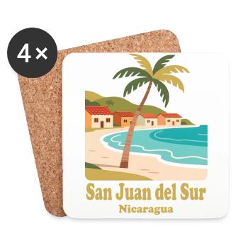 san juan del sur Nicaragua - Untersetzer (4er-Set) - Weiß - Vorne
