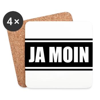 Ja moin - Untersetzer (4er-Set) - Weiß - Vorne