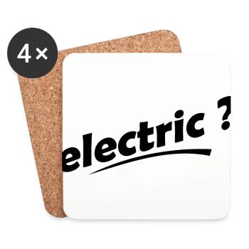 Electric cars - Coasters (set of 4) - white - Front