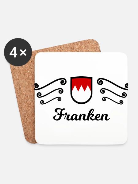 Mein Frankenland - Untersetzer (4er-Set) - Weiß