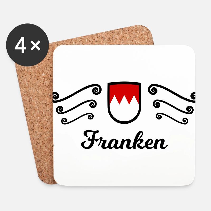 Mein Frankenland - Untersetzer (4er-Set) - Weiß