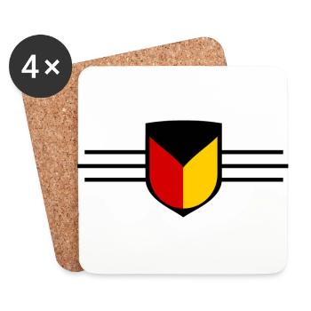 The German Land - Coasters (set of 4) - white - Front