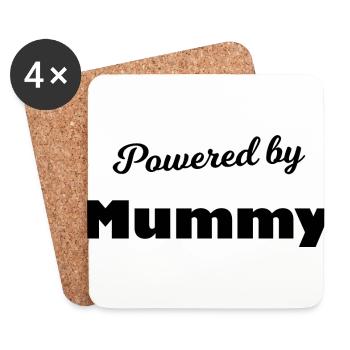 Propulsé par Mama - Dessous de verre (lot de 4) - blanc - Devant