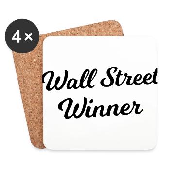 Gewinner in Wall Street - Untersetzer (4er-Set) - Weiß - Vorne