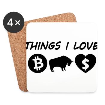 Der Bitcoin Investor - Untersetzer (4er-Set) - Weiß - Vorne